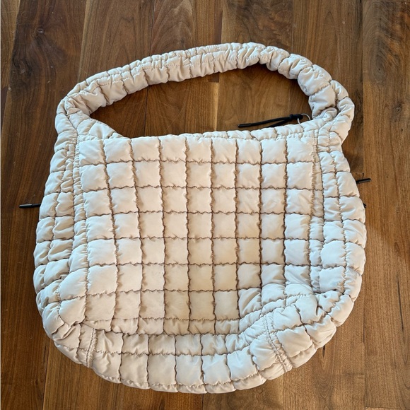 FP Movement by Free People Quilted Tan Carryall Tote. Like new! - Picture 2 of 4